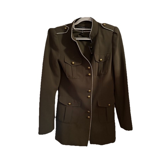 White House Black Market Jackets & Blazers - White House Black Market WHBM Women's XS Olive Green Military Regal Jacket Coat